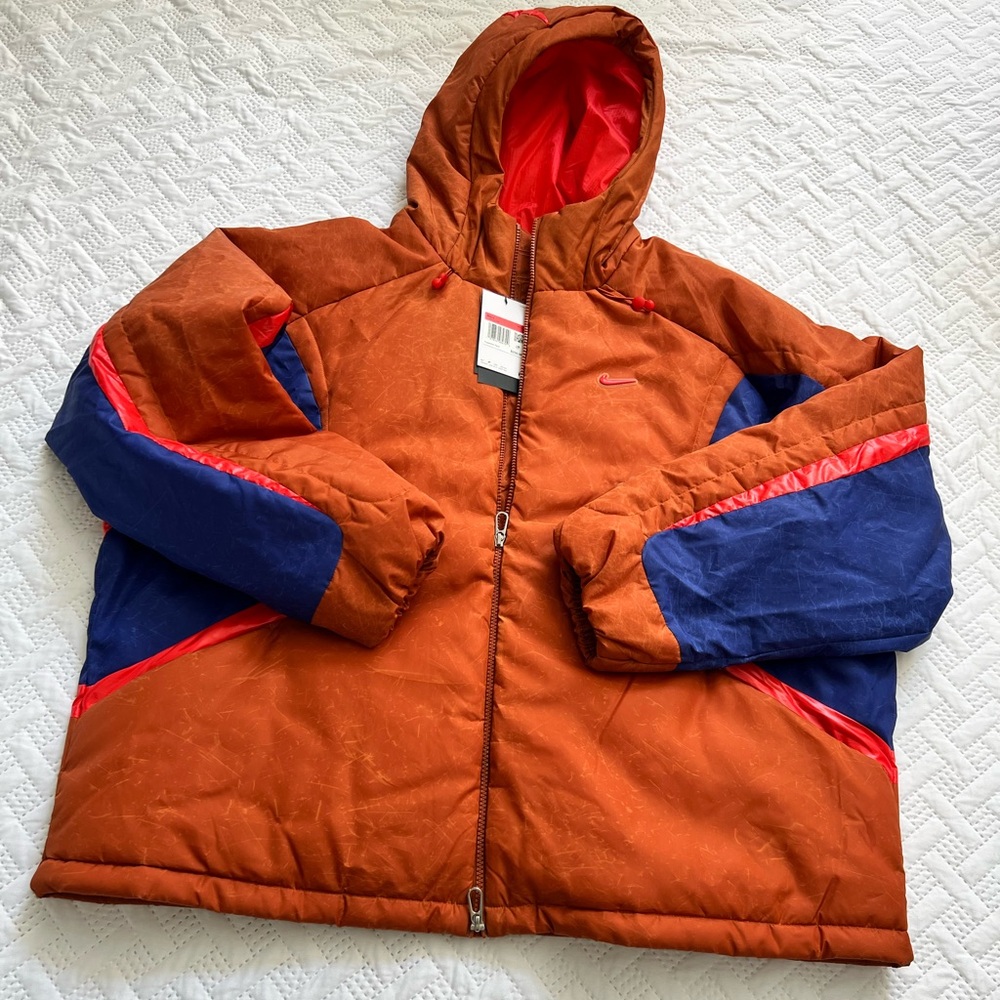 NIKE Project Frog Insulated Puffer Jacket Blue Orange Water Repellent Size L